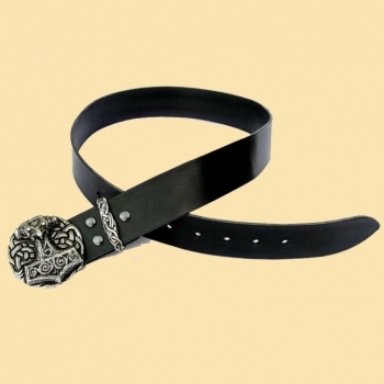 Buckle-Belt 4 cm - Mjölnir - Kernleder- schwarz